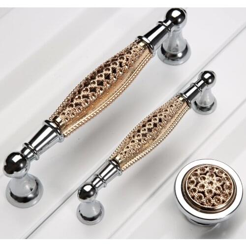 1pc 96/128mm Furniture Door Handles Cabinet Knobs And Handles Wardrobe Door Pulls Dresser Drawer Kitchen Cupboard Handle