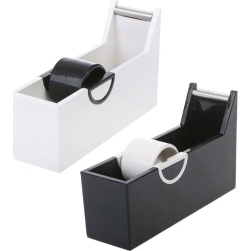 1pc Creative Plastic Desktop Adhesive Tape Dispenser Cutter Stand Holder Office School Supplies Stationery