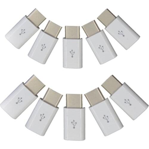 10Pcs/Lot USB 3.1 Type-C Male Connector to Micro USB 2.0 5Pin Female Data Adapter Converter USB Type C Adapters Wholesale