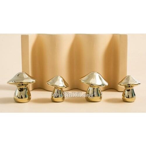 New 10PCS European Pure Brass Mushroom Furniture Handles Drawer Pulls Cupboard Wardrobe Wine TV Cabinet Pulls Handles and Knobs