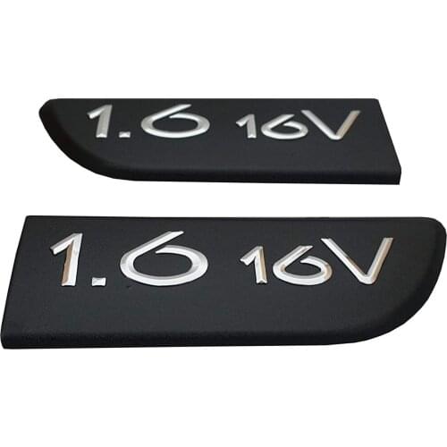2 Pieces Black 1.6 16V Badge Left & Right For Megane & Scenic MK2