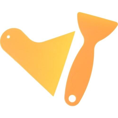 2Pcs/Set Carbon Fiber Vinyl Film Wrapping Scraper Tools Bubble Window Wrapping Film Scraper Car Styling Stickers Accessories