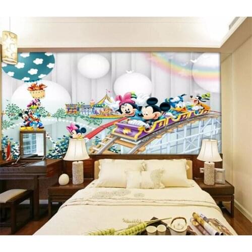 3d Cartoon wallpaper mural children room non woven 3d wallpaper for kids room baby bedroom' wall 3D wall sticker wallpaper