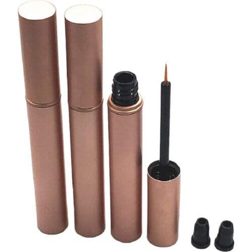 4ML Empty Eyeliner Tube Matte Rose Gold Aluminum Cosmetic Eyelash Extension Glue Refillable Bottle Eyeliner Growth Liquid Tube