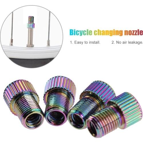 4PCS Valve Adapter Pump Convert Presta To Schrader Copper Valve Adaptor Wheels Gas Nozzle Tube Tool Bike Bicycle Accessories
