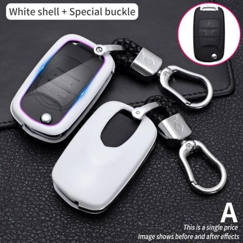 ABS Carbon FibeCar Remote Key Cover Case For Baojun 730 510 560 310 630 310W Car Smart Key Accessories Full Cover Keychain Shell
