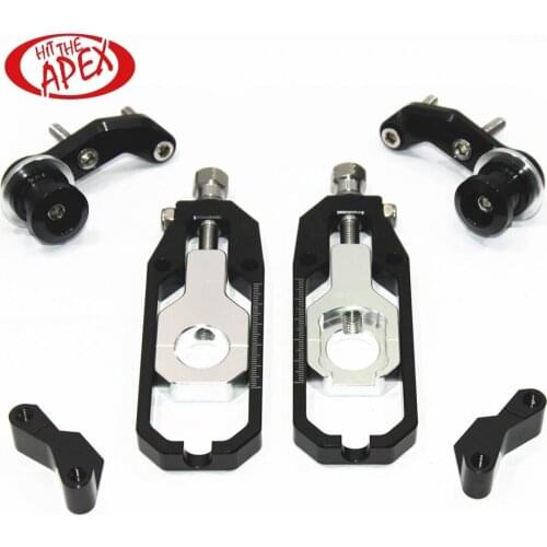 Motorcycle CNC Aluminum Chain Tensioner Adjuster with Swimg arm Spools kit for Kawasaki ninja ZX10R ZX-10R 2008 2009 2010