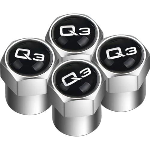 Car Styling 4Pcs metal sport Badge Wheel Tire Valve Caps Stem Case for AUDI Q3 Q5 Q7 A1 A3 A4 A5 A7 A8 Accessories