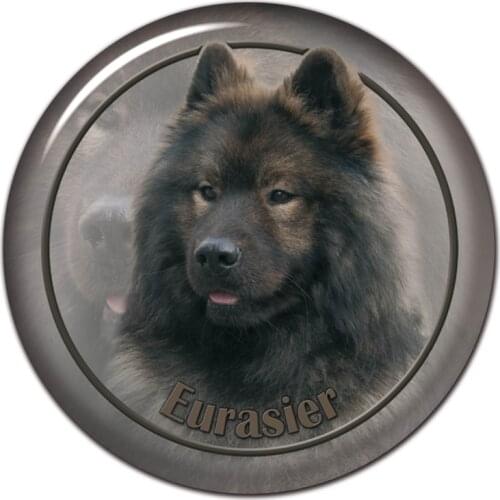 B0863# 13CM/17CM Self-Adhesive Decal Eurasier Dog V4 Car Sticker Decors on Bumper Rear Window Laptop
