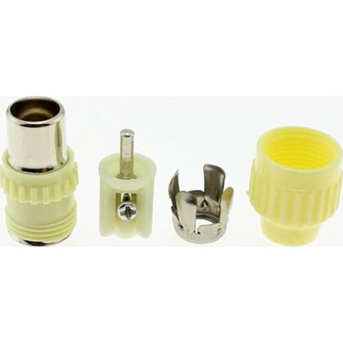 Free Shipping50PCS Weldless TV Male Plug 9.5 TV RF Terminal Antenna Connector RF Male