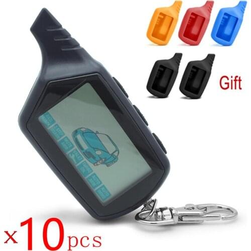 10PCS Lcd Remote Control Key Fob Chain keychain for Vehicle Security Twage Starline B6 Two Way Car Alarm System