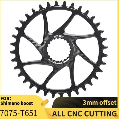 NEW PASS QUEST 3mm offset 38/4042/44T mountain bike narrow bike chain for Deore XT m7100/8100/9100 SHIMANO 12S BOOST curve