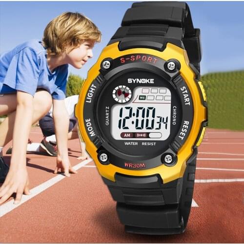 SYNOKE Childrens Digital Watches Girl Multi-function LED Alarm Electronic Clock Waterproof Wristwatch Kids Sport Watch Boy Gift