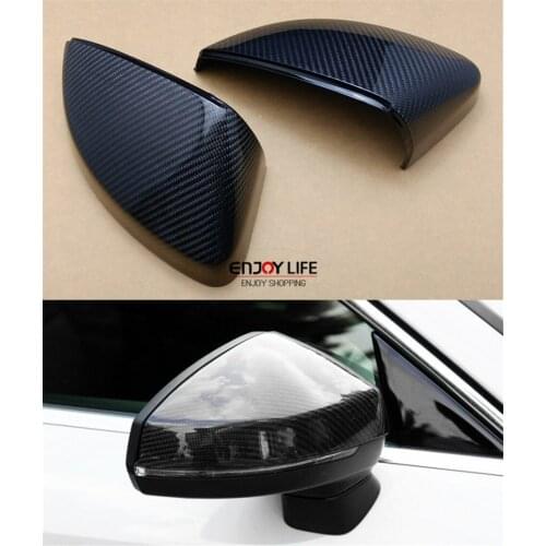 For Audi A3 S3 RS3 2014-2017 Car Rearview Side Wing Rear View Mirror Cover Trim Carbon Fiber Replacement Case Shell