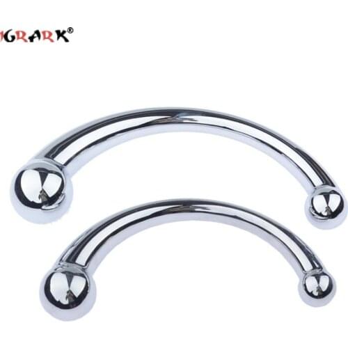 Double Ended Stainless Steel G Spot Wand Massage Stick Pure Metal Penis P-Spot Stimulator Anal Plug Dildo Sex Toy for Women Men