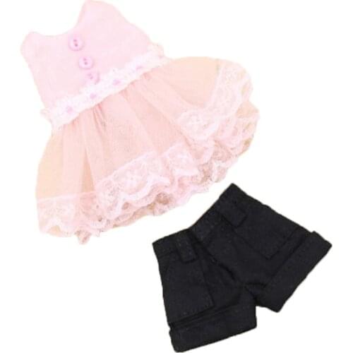 DBS Blyth icy 1/6 BJD exquisite dress spring suit pink dress with lace short pants girl gift