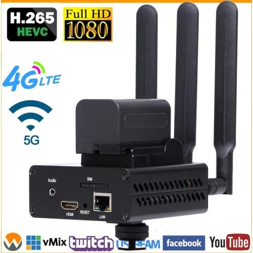 4G LTE HEVC H.265 HDMI to IP Live Streaming Encoder H.264 HD Video Audio RTMP RTSP RTMPS Encoder for Live Streaming Broadcast