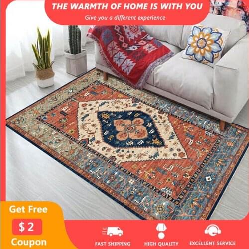 Bohemia Living Room Large Rugs Ethnic Retro Style Palor Floor Carpets Non-Slip Washable 80x200cm Drop Shipping Persian tapis