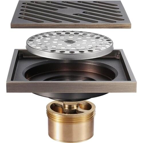 Hot HIDEEP Antique Copper Floor Drain Deodorant Floor Drain for Household Bathroom Toilet Kitchen Balcony