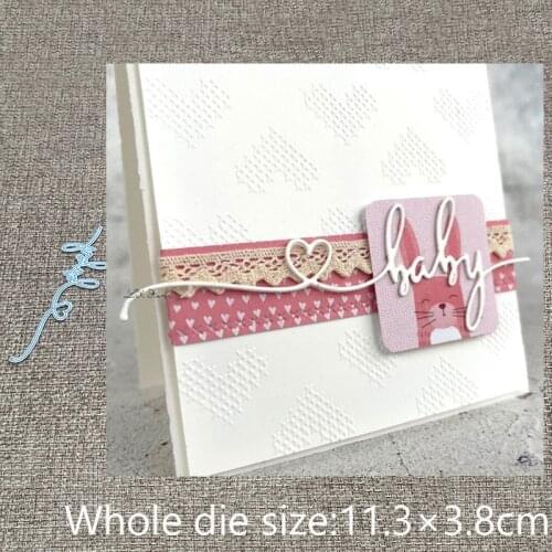 XLDesign Craft Metal stencil mold Cutting Dies heart baby edge decoration scrapbook die cuts Album Paper Card Craft Embossing