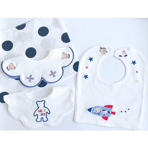 2021 Trendy Bibs Kids Accessories Infant Bibs Burp Cloths Cotton Baby Feeding Muslin Bib Scarf Newborn Bandana Bibs Babero Bebe