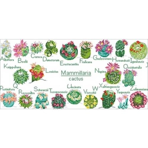 Beautiful succulent flowers counted 11CT 14CT 18CT DIY Cross Stitch Sets wholesale Cross-stitch Kits Embroidery Needlework