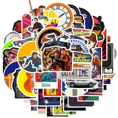 10/50PCS Movie Back to the Future Graffiti Waterproof Stickers Luggage Notebook Decoration Cartoon Stickers