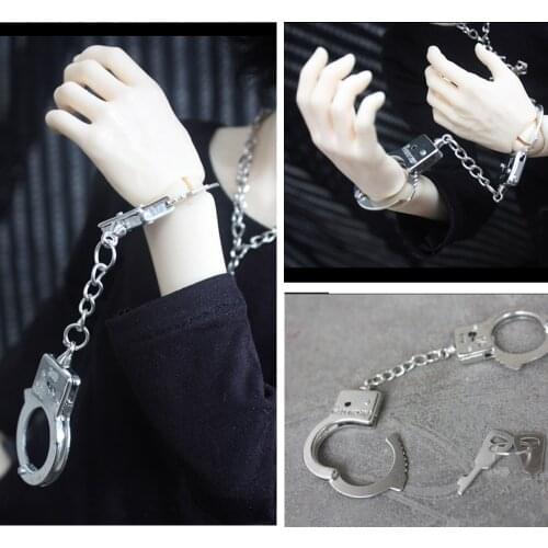 1/4 1/3 BJD handcuffs SD DD Mini Doll Handcuffs accessory for dolls-guys handcuffs Key