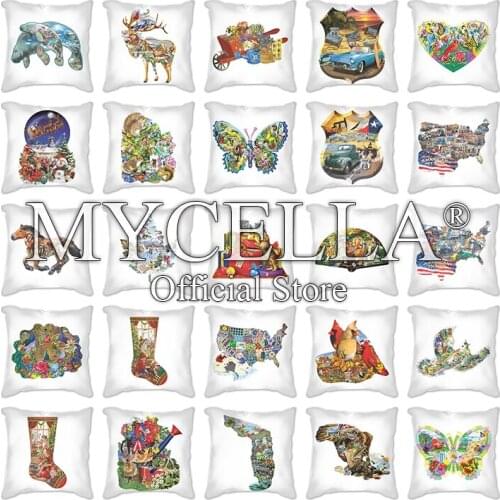 Merry Christmas Cushion Cover Nordic Plaid Pillowcase Animal socks Decorations For Home Decor Happy New Year Xmas Decor Cushion