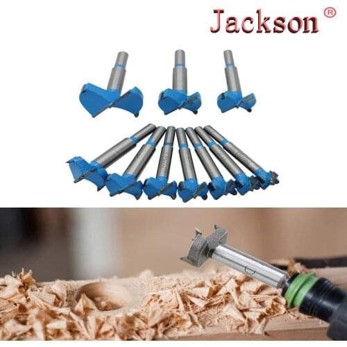 New 10pcs 15-50mm Carbide Woodworking Hole Saw Professional Forstner Woodworking Hole Saw Cutter Drill Bits Boring Hole Opener