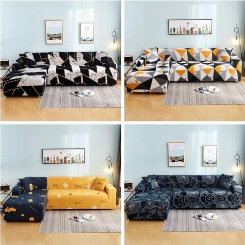 New design Sofa cover for L shape corner sofa in Living room 1/2/3/4-Seater matching pillowcase Good quality and High Elastic