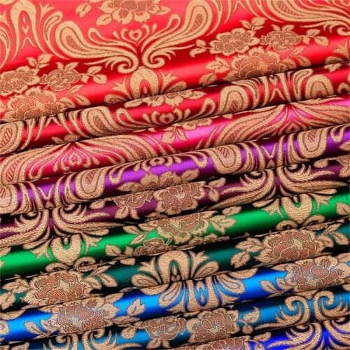 Brocade fabric Cheongsam and Kimono material satin fabric for sewing DIY