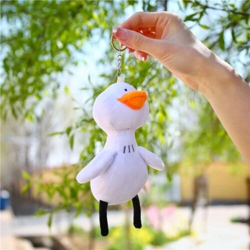 Popular come on Little white duck pendant Keychain car Decorate good quality baby toy Soothing doll christmas funny gift