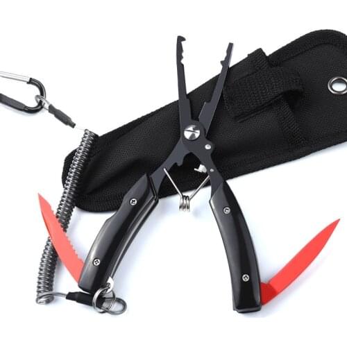 Portable Folding Multifunctional Fishing Pliers Stainless Steel Scissors Line Cutter Remove Hook Fishing Tools Camping Pliers