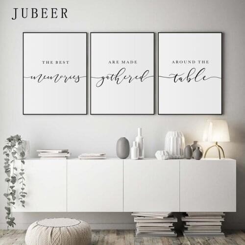 Nordic Posters and Prints Kitchen Prints The Best Memories Are Made Gathered Around The Table Living Room Picture Dining Room
