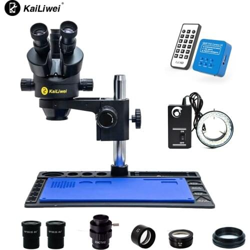 Professional 48MP camera HD mobile phone repair tool continuous synchronous zoom microscope 3.5-90x equipment