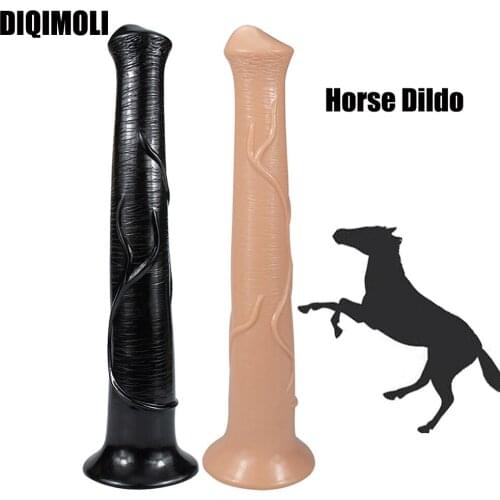 40*6CM Oversized Realistic Horse Dildos Soft Anal Plug Simulation Horse Penis Erotic Phallus Dick Sex Toy for Women Masturbation