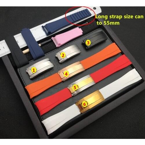 Watch band Rubber Silicone 20mm Watchband Combination Buckle for Role strap for Daytona Submariner DEEPSEA GMT OYSTERFLEX series