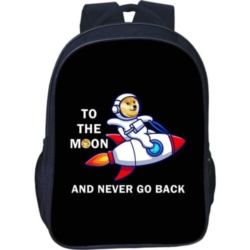 Dogecoin Backpack Students Double-layer School Bags Girls Bag Boys Everyday Bookbag Teenagers Travel Mochilas Children Bookbag
