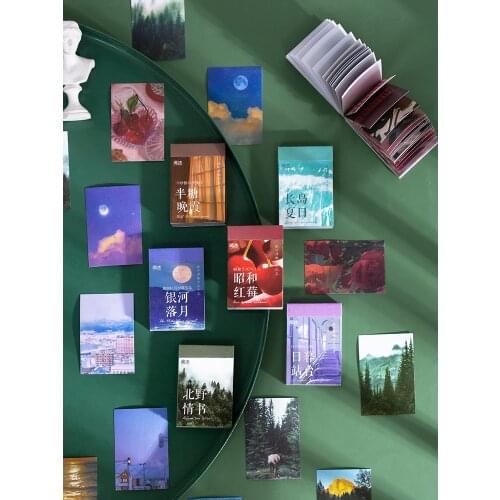 Sea Wave Falling Moon Material Paper Junk Journal Planner Craft Paper Scrapbooking Vintage Decorative DIY Craft Photo Albums