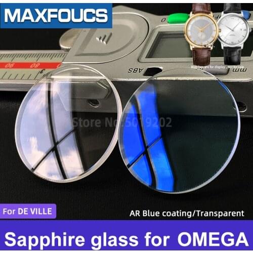 Sapphire crystal For DE VILLE 4613.30.02/4813.30.01/4813.50.01/424.13.40.20.02.001 AR-coating Parts watch glass for OMEGA brand