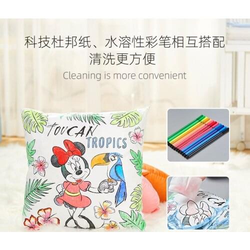 Disney Cartoon Hand-Painted Pattern Round Pillow Custom Made Sofa Bay Window Cushion Futon Cushion Recycling Pillow