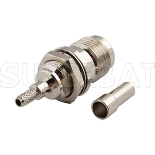 Superbat 10pcs TNC Crimp Jack Female bulkhead RF Coaxial Connector for RG174 RG178,RG316,LMR100