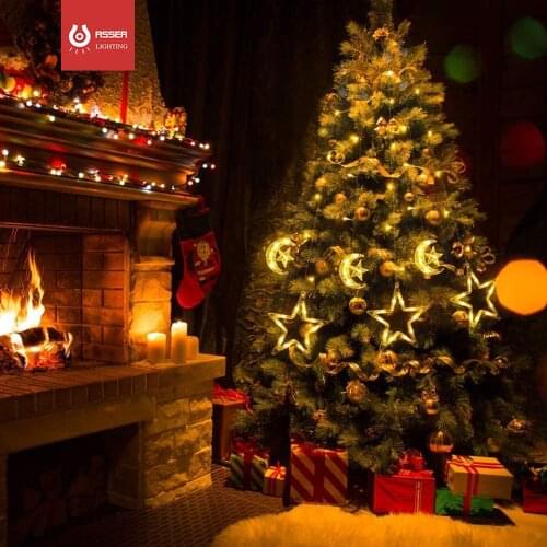 LED Adornment Series Star Shape String Lights Christmas Curtain Lights Stars