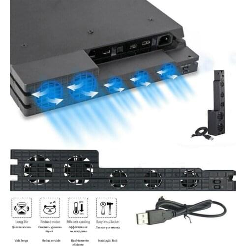 Control for Sony PS4 Game Console Play Station Playstation PS 4 Pro Cooler Cooling Fan DC 5V USB Gadget Controller Remote Device