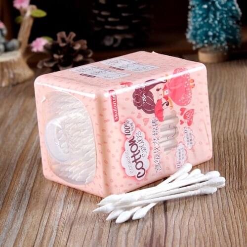 Cotton Puff Rod Beauty Cleaning Double Headed Swab Cotton Swab Pack of 200 9389