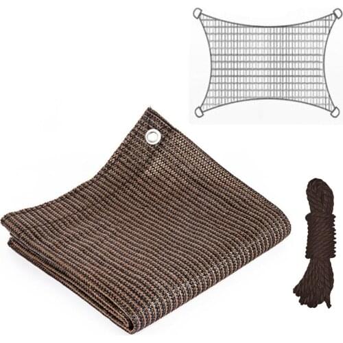 Ropes Shade Cloth Net Protect Plants Roof Cover Garden Netting Mesh Outdoor Home Greenhouse Durable Sunshade HDPE 50% Sun Block