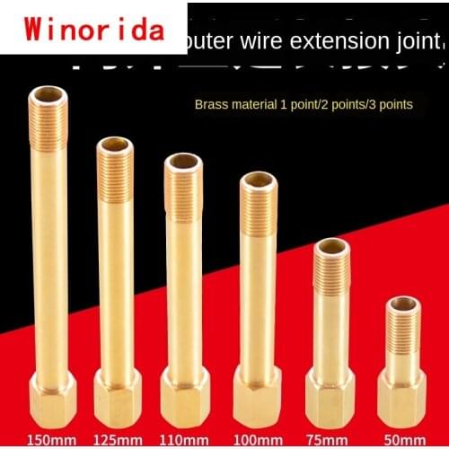 Inside and Outside Wire Extension Pipe Joint Copper Direct Lengthening Thickening Accessories Pneumatic Mold Joint