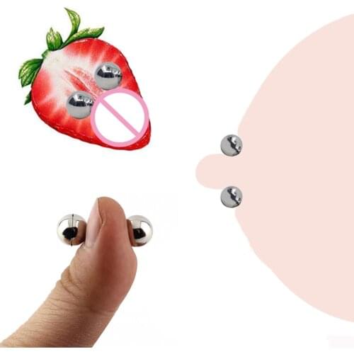 Adult Games Ultra Powerful Magnetic Orbs Nipple Clamps Vagina G Spot Clitoris Stimulator BDSM Bondage Sex Toys For Women Couples