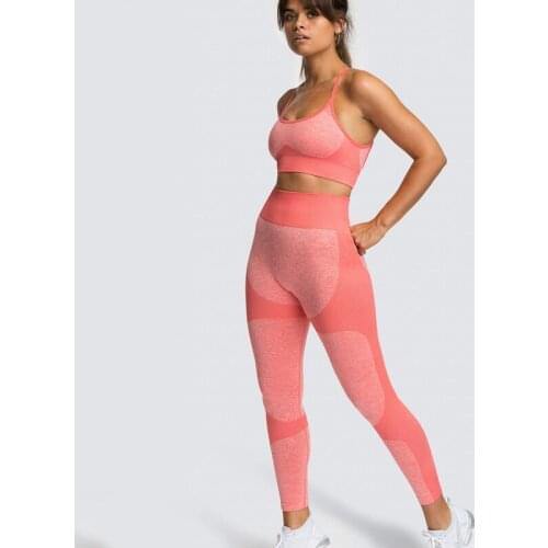 Women Seamless Yoga Set Fitness Sports Suits Gym Yoga Sports Bra Tops High Waist Running Leggings Workout Clothes For Women